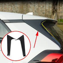 Fit For Toyota RAV4 2019-2022 Carbon Fiber Style Accessories Rear Tail Window Side Spoiler Sticker Decorative Cover Trim Frame 2024 - buy cheap