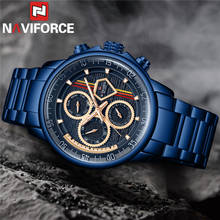 NAVIFORCE New Man Wristwatch Sport Fashion Men Watch Top Brand Luxury Black Blue Military Stainless Steel Quartz Male Clock 9184 2024 - buy cheap