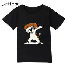 Camiseta de manga corta para niños, niño/niña de 2 a 9 años, adolescentes, camiseta infantil de algodón con personaje de perro, Tops para niños 2024 - compra barato