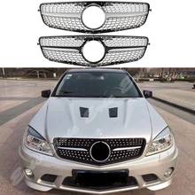 Front Racing Billet Bumper Grille Upper Facelift Grill For Mercedes-Benz W204 C Class 2008 2009 2010 2011 2012 2013 2014 Diamond 2024 - buy cheap