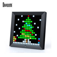 Divoom Pixoo Digital Photo Frame Alarm Clock with Pixel Art Programmable LED Display, Neon Light Sign Decor, New Year Gift 2021 2024 - купить недорого