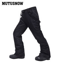 MUTUSNOW-pantalones de Snowboard para hombre, pantalón de esquí de invierno, impermeable, transpirable, de marca 2024 - compra barato