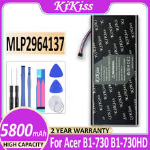 KiKiss-Batería de polímero de litio para tableta Acer Iconia One, 5800mAh, B1-730, A1402, batería + número de seguimiento, MLP2964137 2024 - compra barato