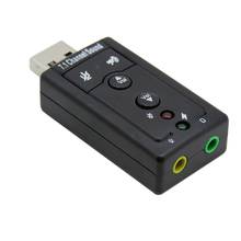 Adaptador de Audio portátil, tarjeta de sonido estéreo 3D de 7,1 canales, interfaz de audio, Adattatore, Pc, Notebook 2024 - compra barato