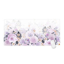 Colorful Flower Design 900×400 Large Game Mouse Pad  Free Shipping  Mouse Pad  Big Mouse Mat  Edge Locking  Nature Rubber 2024 - buy cheap
