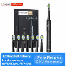 Fairywill Sonic Electric Toothbrush E11 Waterproof USB Charge Rechargeable Electric Toothbrush 8 Brush Replacement Heads Adult 2024 - купить недорого