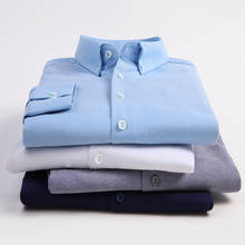 BROWON-camisas de vestir de algodón 2021 para hombre, camisa blanca de manga larga con botones, para negocios, primavera y otoño, 100% 2024 - compra barato