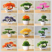Artificial Plants Potted Pine Tree 35 Color Small Tree Plants Fake Flowers Potted Ornaments for Office Home Garden Decor 2024 - buy cheap