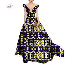 African Dresses for Women Dashiki Deep-V Floor Length Party Dresses Bazin Riche High Waist Africa Sexy Lady Clothing WY446 2024 - buy cheap