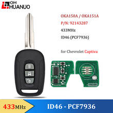 2 Button 3 Button Keyless Entry Remote Key Fob for Chevrolet Captiva 433MHz With ID46 Chip PCF7936 Control Alarm Fob 2024 - buy cheap