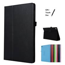 For Huawei MediaPad M5 M6 10.8 10 Pro 10.8 T5 10.1 T3 9.6 10.4 2 Fold Litchi Tablet Case Flip Stand PU Leather Smart Cover Case 2024 - buy cheap