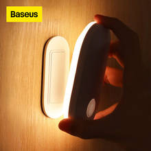 Baseus Magnetic Night Light Human Body Induction Night Light Led Lamp Rechargeable Body Automatic Induction Lamp Wall Light 2024 - buy cheap