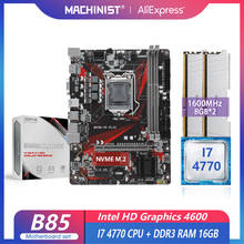 JINGYUE B85M-VH-PLUS Motherboard Kit Set With I7-4770 CPU 16G(2*8G) DDR3 Desktop Memory Ram LGA1150 M.2 NVME Micro-ATX 2024 - buy cheap