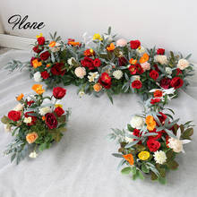 Casamento pano de fundo decoração flores artificiais arranjo seda falso flores festa decoração para casa centros de mesa decoração flor 2024 - compre barato