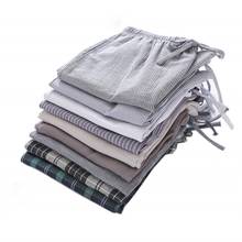 2022 Summer Men Top Quality 100% Cotton Sleepwear Bottoms Male home shorts Sleepwear Men Casual Plaid Half pants Beach Pants 2024 - buy cheap