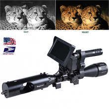 Riflescópio com luneta de caça e câmera, visão noturna, mira telescópica com infravermelho led 850nm, dispositivo tático de visão noturna para câmera selvagem 2024 - compre barato