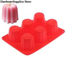 DIY Silicone Candle Mold For Handmade Making Cylinder Aroma Wax 6 Cavity Molds 2024 - buy cheap