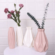 Florero de plástico para decorar la casa, jarrón de cerámica de imitación, cesta de flores de estilo nórdico 2024 - compra barato