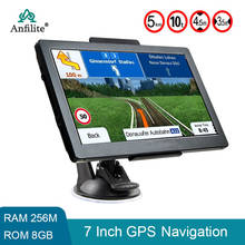 Anfilite 7 inch Car Truck GPS Navigator Capactive Screen Bluetooth 256M +8GB Bluetooth avin 2022 Europe spain Italy France maps 2024 - buy cheap