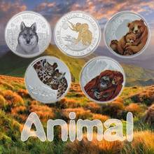 Moneda chapada en plata para perro, oso de Koala, canguro australiano, moneda de Animal, réplica de moneda conmemorativa de Elizabeth II, regalo creativo 2024 - compra barato