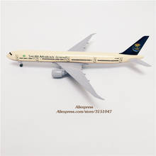 Modelo de avión de aleación de 19cm, avión aéreo de Arabia Saudita, B777, Boeing 777 Airways, modelo de avión fundido a presión con ruedas, engranajes de aterrizaje 2024 - compra barato