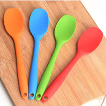 4 вида цветов 210 мм универсальная гибкая Термостойкая Силиконовая скребок-ложка шпатель для мороженого для лопаты кухонная утварь 2024 - купить недорого