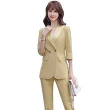 Newest Styles Formal Professional Business Suits with 2 Piece Set Pencil Pants and Jackets Coat Women Office Work Wear Blazers 2024 - buy cheap