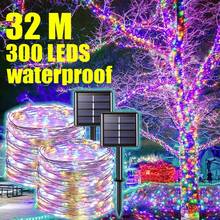 New Year Solar Lamp LED Outdoor 7M/12M/22M/32M String Lights Fairy Waterproof For Holiday Christmas Party Garlands Garden  Decor 2024 - buy cheap