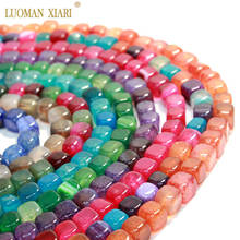 Wholesale 100% Natural Agates Square Stone Beads For Jewelry Making DIY Bracelet Necklace about 8*8MM strand 16'' 2024 - buy cheap