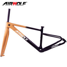AIRWOLF-Cuadro de carbono para bicicleta de montaña, 29er, con horquilla, liberación rápida, 142x12mm, 135x9mm, soporte inferior, PF30 2024 - compra barato