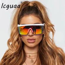 Oversized Onepieces Mirrored Sunglasses For Men Womens Sports Rimless Goggles Oversized Fashion Sunglasses 2022 2024 - buy cheap