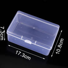 Rectangle Transparent Plastic Cosmetics Puff Storage Box Jewelry Earring Bead Screw Holder Case Container Tool Parts Organizer