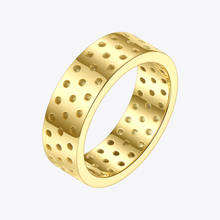 Мужское и женское кольцо с несколькими отверстиями, из нержавеющей стали 2024 - купить недорого