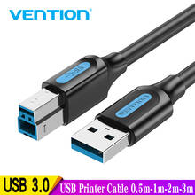 Vention USB Printer Cable USB 3.0 Type A Male to B Male Cable for Canon Epson HP ZJiang Label Printer DAC USB Printer 0.5M-1m 3m 2024 - купить недорого