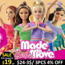 Muñeca Barbie Original de gimnasia y Yoga para niñas, juguete educativo, regalo de cumpleaños y Navidad, juguetes infantiles 2024 - compra barato