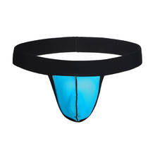 Tanga Sexy de tiro bajo para hombre, ropa interior transpirable, Gay, bragas, bolsa para pene, braguitas de Bikini con Espalda descubierta, suspensorio 2024 - compra barato