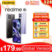 realme 8i 4GB+128GB Global version 120Hz Display 50MP AI Triple Camera 6.6” FHD+ Helio G96 Octa Core 5000mAh Battery 18W Charge 2024 - buy cheap