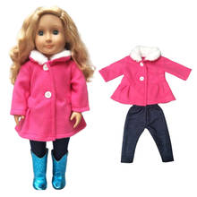 18 Inch Doll Fur Coat Set for Baby Doll Clothes Pants 18" Doll Clothes Wear 2024 - buy cheap