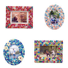 DIY Photo Frame Glitter Irregular Glass Mosaic Stone Tiles for Craft Material DIY Mosaic Making Glass Pebbles Children Puzzle 2024 - buy cheap