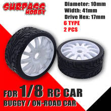 SURPASS HOBBY 2PCS 100MM Wheel Tires Rubber Rocks Tyres 1/8 RC Buggy Crawler Off-Road Car Parts for Redcat Team Losi HPI Kyosho 2024 - buy cheap