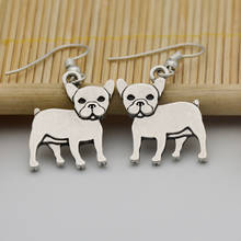 Bohemian Vintage Silver Color French Bulldog Drop Earrings Pendientes Brincos Boho Big Long Earrings For Women Boucle D'oreille 2024 - buy cheap