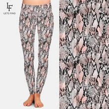 LETSFIND Sexy 3D Snake Skin Pattern Digital Printing Women Leggings New High Waist Soft Slim Fitness Leggings 2024 - buy cheap