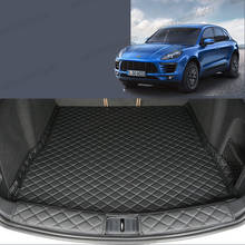 leather car trunk mat cargo liner rear boot luggage cushion cover for porsche macan 2014 2015 2016 2017 2018 2019 2020 2021 2022 2024 - buy cheap