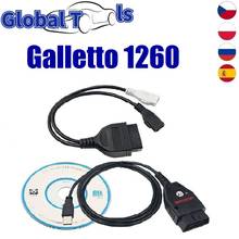 Инструмент для настройки Galleto 1260 OBDII ECU Flasher OBD 1260 Diagnsotic интерфейс OBD2 1260 Galletto 1260 ECU чип с чипом FTDI 2024 - купить недорого