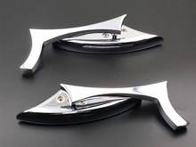 Chrome Spear Motorcycle Rearview Mirrors Cruiser Chopper Street Bike VT VN VTX 2024 - buy cheap