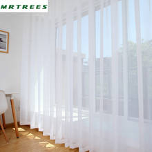 MRTREES Pure White Window Tulle Curtains for Living Room Bedroom Sheer Curtains for The Kitchen Tulle Curtains for Window Panels 2024 - buy cheap