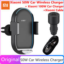 Xiaomi Mi 50W Max Car Wireless Charger Pro Intelligent Infrared Sensor Fast Charging Double cooling Car Phone Holder for Mi 12 2024 - buy cheap