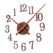 Relógio de parede de metal retrô fz868, relógio diy de parede invertido para decoração de casa, tempo de fluxo reverso e presente 2024 - compre barato
