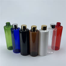 250ml claro 24 unids/lote PET plástico vacío envase cosmético plástico electrificada de tapa de rosca de aluminio Paquete de perfumes botellas 2024 - compra barato