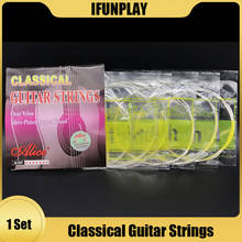 Alice A107 Clear Nylon Silver-Plated Copper Alloy Wound Classical Guitar Strings Set of 6 pcs Strings for Classical Guitarra 2024 - buy cheap